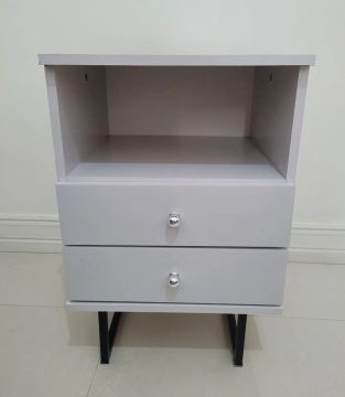 Mesa de Cabeceira com 2 Gavetas e Nicho