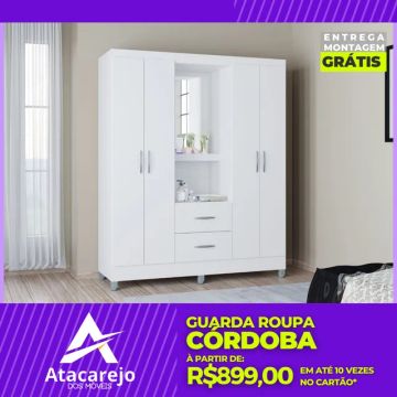 Guarda Roupa Com Espelho Entrega e Montagem Grátis 