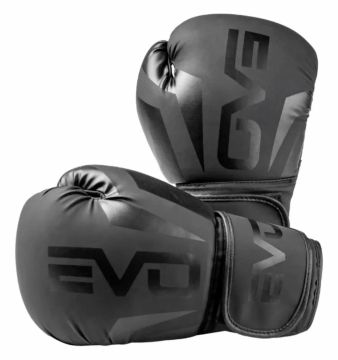 Pretos par luva de boxe Muay Thai