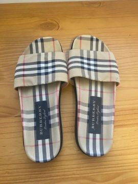 chinelo slider anatomico canvas - burberry - original