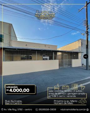Casa disponível para locação no centro 