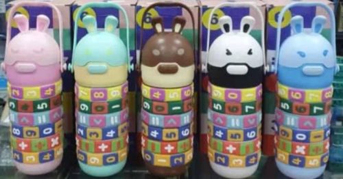 Garrafa Térmica Infantil Escolar Tabuada Educativa Prática 500 ML