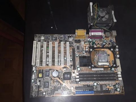 Placa mãe Asus P4S333 processador intel pentium 4 de 1.6Ghz 
