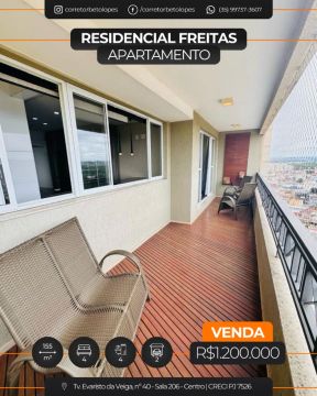 Apartamento luxuoso no Centro de Pouso Alegre - Residencial Freitas
