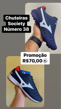 Chuteira society Promoção numeração 38