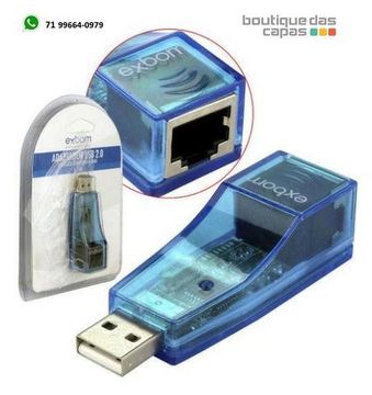 Adaptador Usb Lan Placa Rede Externa Ethernet 10/100 ul-100 exbom