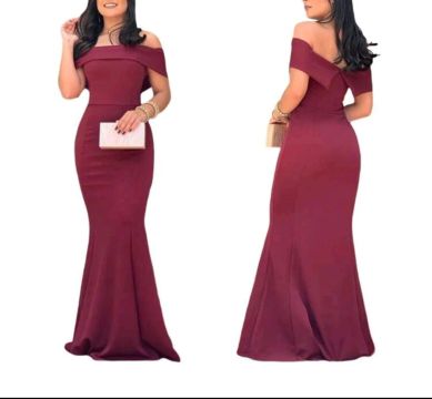 Vestido Longo marsala Usado 1 única vez 