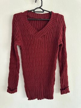 Suéter feminino marsala
