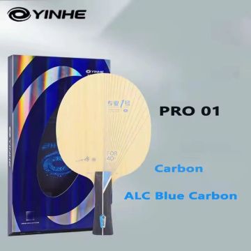 Raquete de Tênis de Mesa(Ping Pong) Yinhe Pro 01 Carbon ALC Blue Carbon