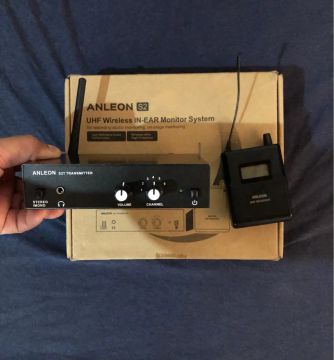 Retorno Palco Monitor Sem Fio In Ear Uhf Anleon S2 Preto