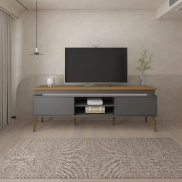 Rack Bancada Lumina Artely com LED, ideal para TVs até 75 Polegadas;