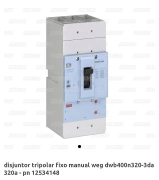 Disjuntor Tripolar Fixo Manual Weg DWB400n320-3da 320a