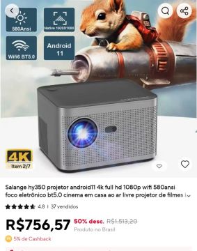 Projetor Salange hy350 Android 11 4K Full HD 1080p