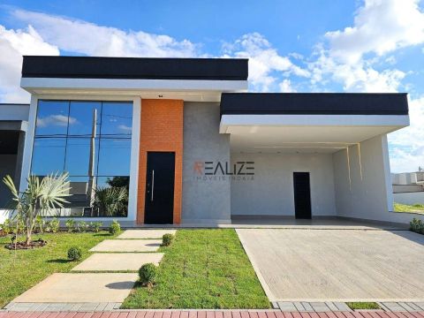 Casa moderna com 3 suítes à venda, 191 m² por R$ 1.590.000 - Condomínio Fechado - Indaiatu
