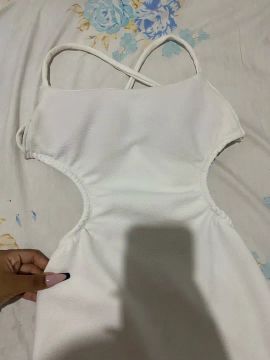 Vestido mídi branco off perfeito para ano novo (sob medida veste P/M