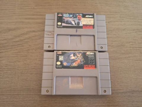 Lote Com 2 Cartuchos Originais Super Nintendo Funcionando