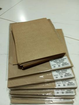 Papel Kraft Natural A4 - 50 Folhas - 180g/m²