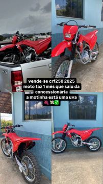 CRF 250 2025 - Impecável, 1 mês de uso!
