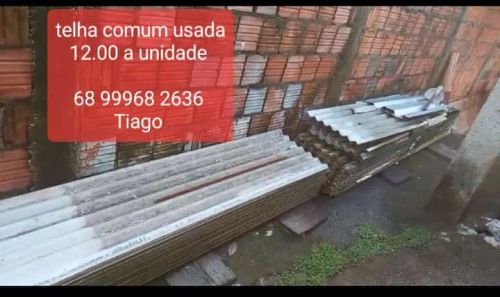 Telhas de fibrocimento usadas
