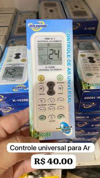 Controle Universal para Ar Condicionado Atomo K-1028E