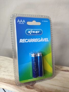 Bateria Recarregável Knup AAA 1100mAh - 2 unidades
