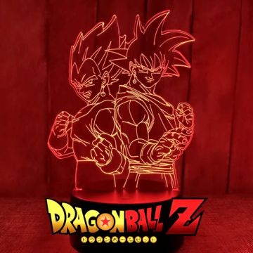 Luminária Dragon Ball Z Acrílico 3D com 7 Cores Touch Decoração
