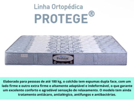 Colchão Ortopédico Protege SEMINOVO - Dupla Face - Até 180kg