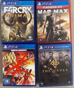 Jogos PS4 Need for Speed, Sombras de mordor, Farcry, Mad Max, The Order 1886