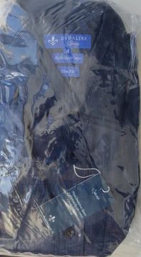 camisa manga longa dudalina Azul tamanho 4 algodao egipcio slim 