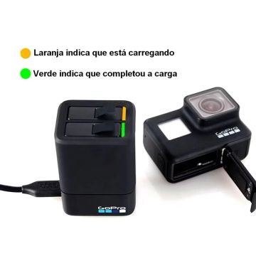 Gopro Original Duplo Com Cabo Para Hero 8/7/6/5