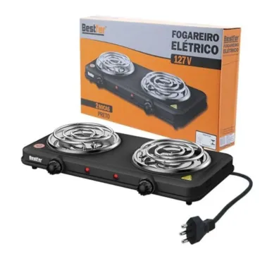 Fogareiro elétrico 220w duas boca R$ 176,00 À vista