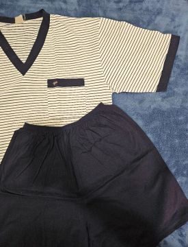 Conjunto de Pijama Masculino Listrado