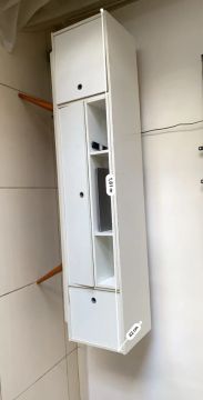 Rack para TV branco com 3 prateleiras