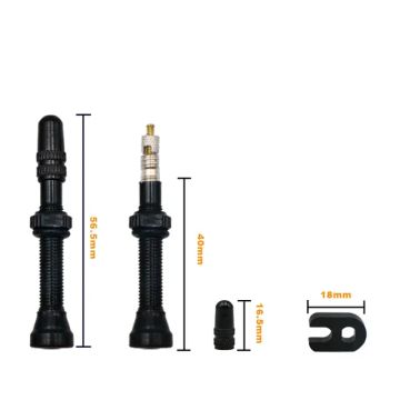 Válvula presta para Tubless 40mm preto