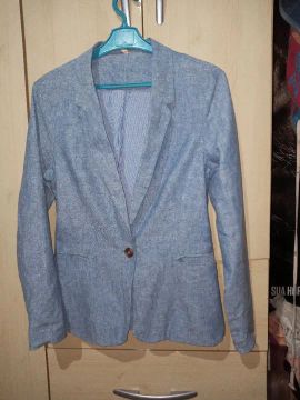 Blazer feminino azul claro