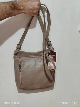 Bolsa de Ombro Nude em Couro