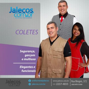 Colete de Segurança para Garçom - Multiuso