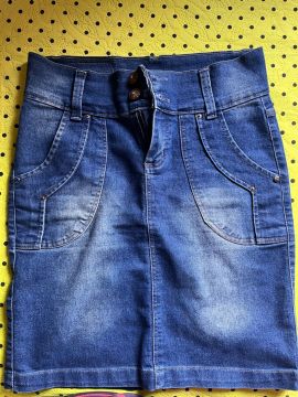 Saia Jeans Azul