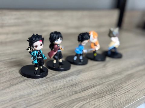 Bonecos Demon Slayer - 5 peças