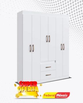 Guarda Roupa 6 Portas 2 Gavetas Super Lindo Fazemos Entrega 