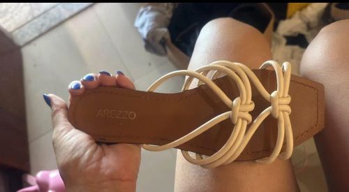 Sandália Arezzo branca - Tamanho 37