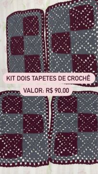 Kit dois tapetes de crochê 