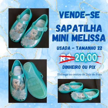 Sapatilha Mini Melissa Frozen Tamanho 22