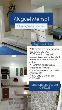 Aluguel mensal centro de bombinhas 