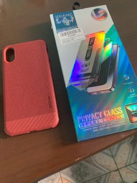 iPhone X/ xs Capa e película privacidade NOVA