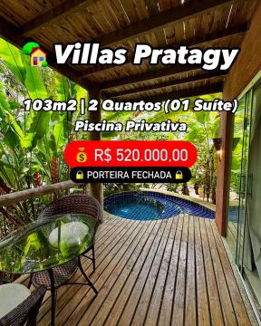 Vende-se Villas do Pratagy - 103 m² | 2 quartos | 2 Varandas | Piscina Privativa