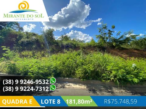 M-LOTES À VENDA NO BAIRRO MIRANTE DO SOL - MONTES CLAROS MG