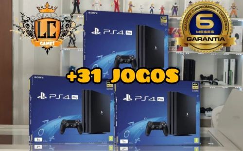 PLAYSTATION 4 PRO 4K 1TB 7215B + BRINDES + 34 JOGOS + GARANTIA 06 MESES ( LOJA FISICA )...
