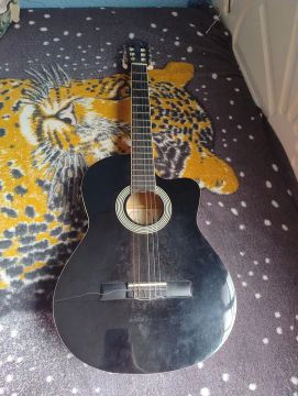 Violão eletroacústico preto Vogga
