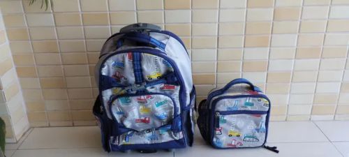 Mochila de rodinhas com lancheira térmica 